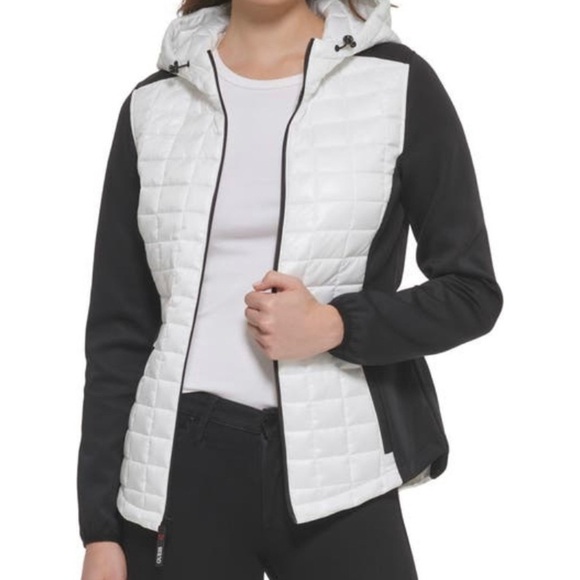 Guess | Quilted Mixed Material Jacket - Picture 15 of 15